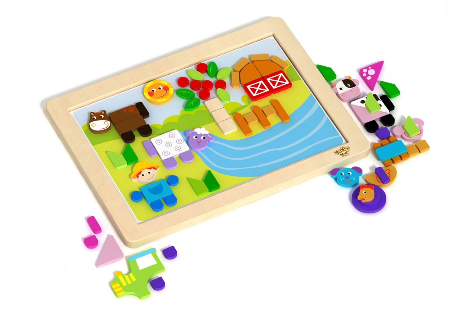 MAGNETIC PUZZLE BOARD - FARM - Bamboo Sprout